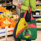 Guinea Bissau Grocery Bag Green Yellow Red Swirl - African Pride