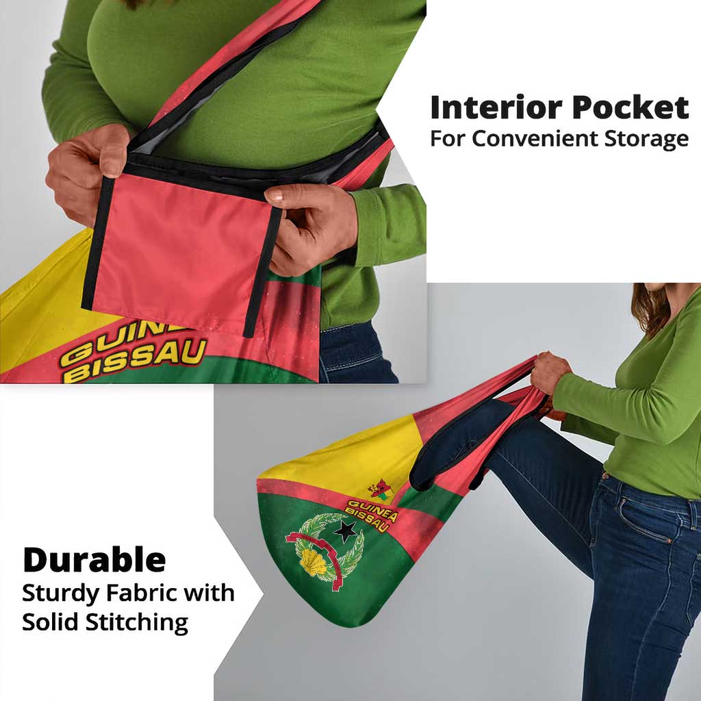 Guinea Bissau Grocery Bag Green Yellow Red Swirl - African Pride