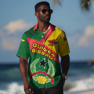 Guinea Bissau Hawaiian Shirt Green Yellow Red Swirl - African Pride