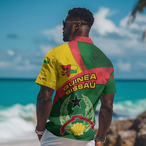 Guinea Bissau Hawaiian Shirt Green Yellow Red Swirl - African Pride