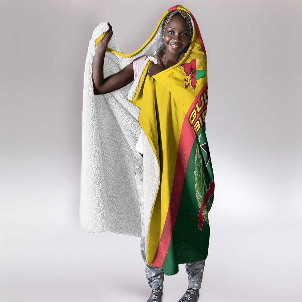 Guinea Bissau Hooded Blanket Green Yellow Red Swirl - African Pride