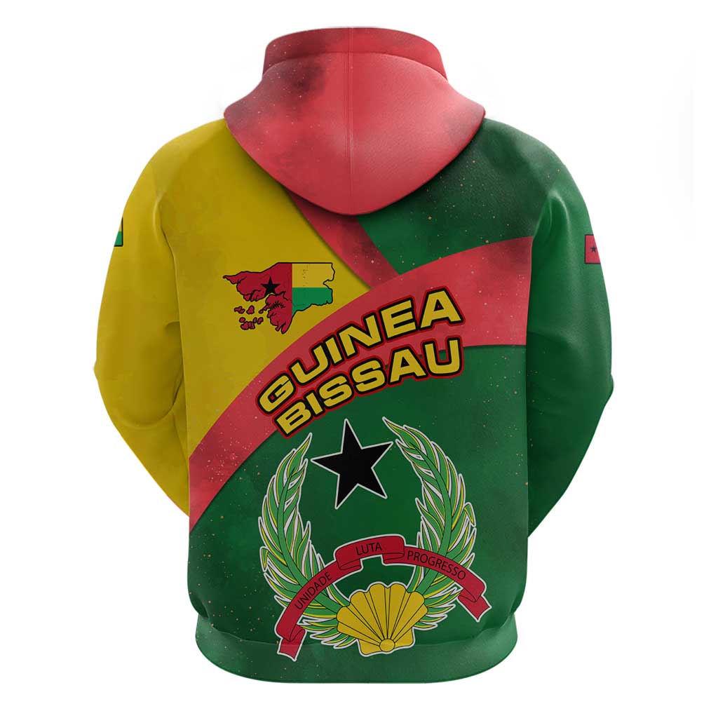 Guinea Bissau Hoodie Green Yellow Red Swirl - African Pride