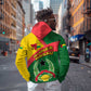 Guinea Bissau Hoodie Green Yellow Red Swirl - African Pride