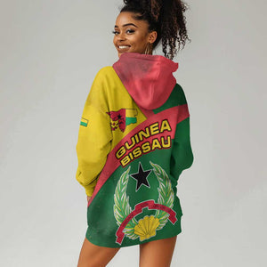 Guinea Bissau Hoodie Dress Green Yellow Red Swirl - African Pride