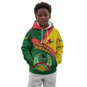 Guinea Bissau Kid Hoodie Green Yellow Red Swirl - African Pride