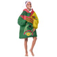 Guinea Bissau Kid Wearable Blanket Hoodie Green Yellow Red Swirl - African Pride