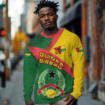 Guinea Bissau Long Sleeve Shirt Green Yellow Red Swirl - African Pride
