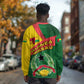 Guinea Bissau Long Sleeve Shirt Green Yellow Red Swirl - African Pride