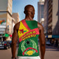 Guinea Bissau Men Tank Top Green Yellow Red Swirl - African Pride