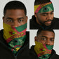 Guinea Bissau Neck Gaiter Green Yellow Red Swirl - African Pride