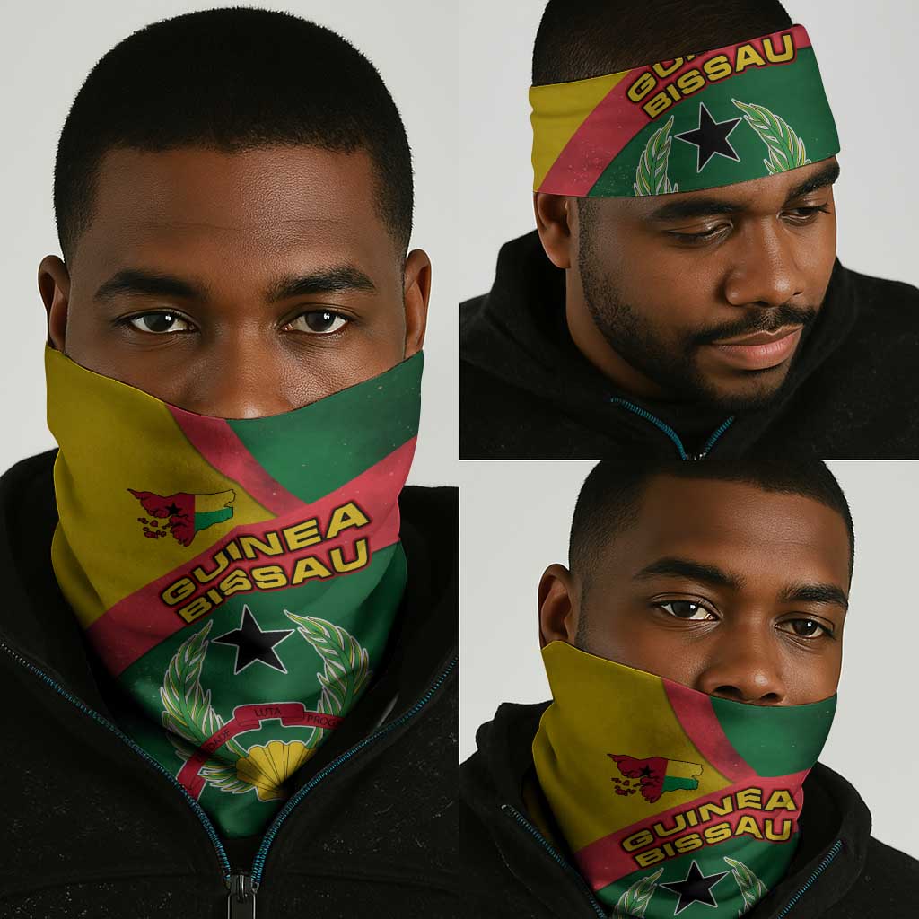 Guinea Bissau Neck Gaiter Green Yellow Red Swirl - African Pride