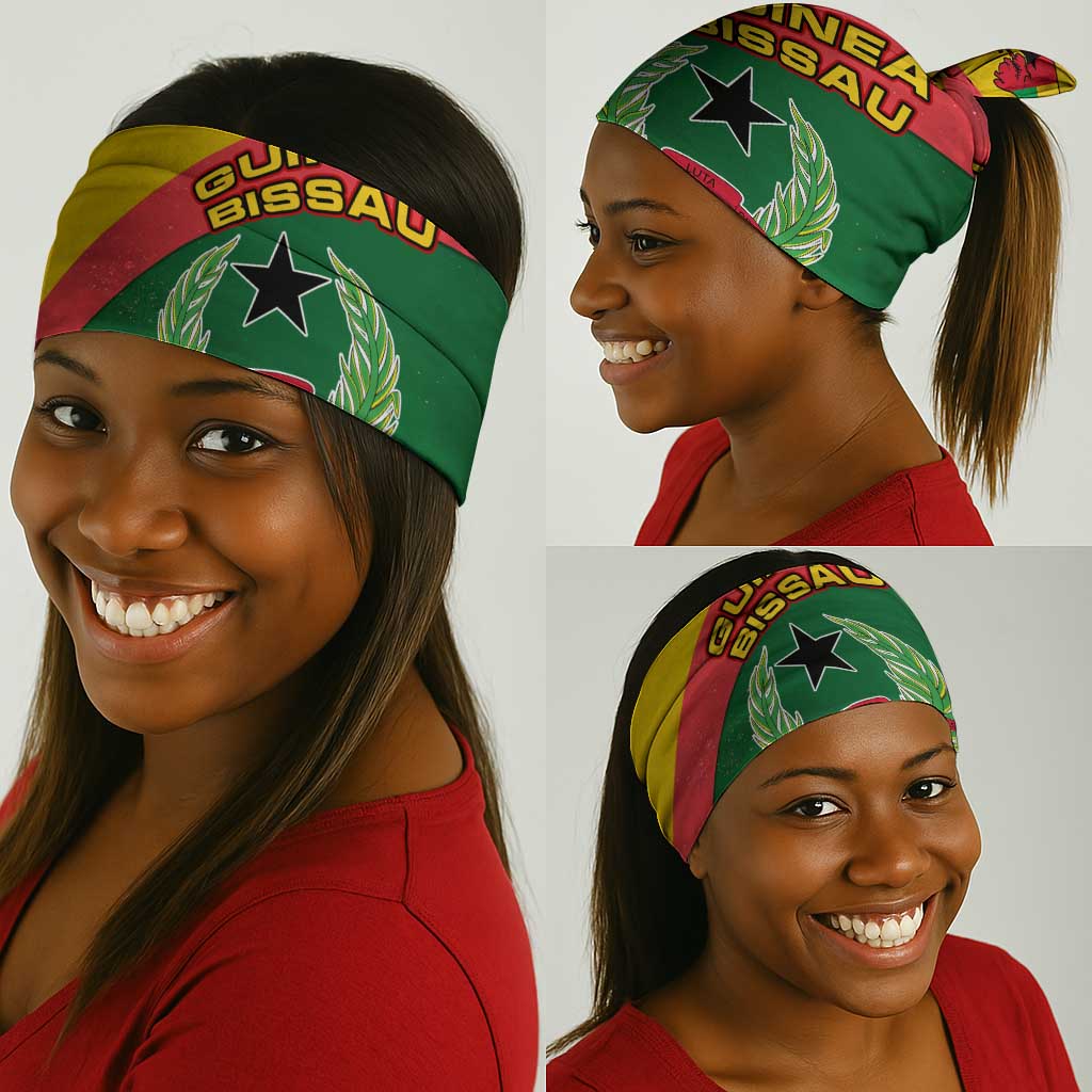 Guinea Bissau Neck Gaiter Green Yellow Red Swirl - African Pride