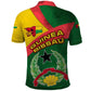 Guinea Bissau Polo Shirt Green Yellow Red Swirl - African Pride