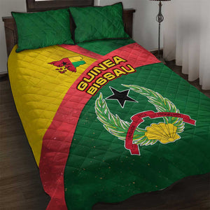 Guinea Bissau Quilt Bed Set Green Yellow Red Swirl - African Pride