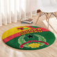 Guinea Bissau Round Carpet Green Yellow Red Swirl - African Pride