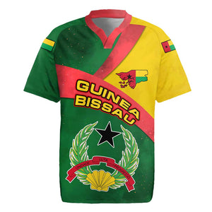 Guinea Bissau Rugby Jersey Green Yellow Red Swirl - African Pride