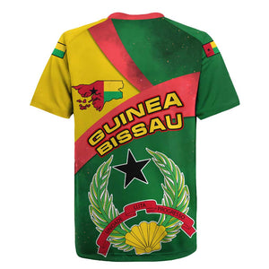 Guinea Bissau Rugby Jersey Green Yellow Red Swirl - African Pride