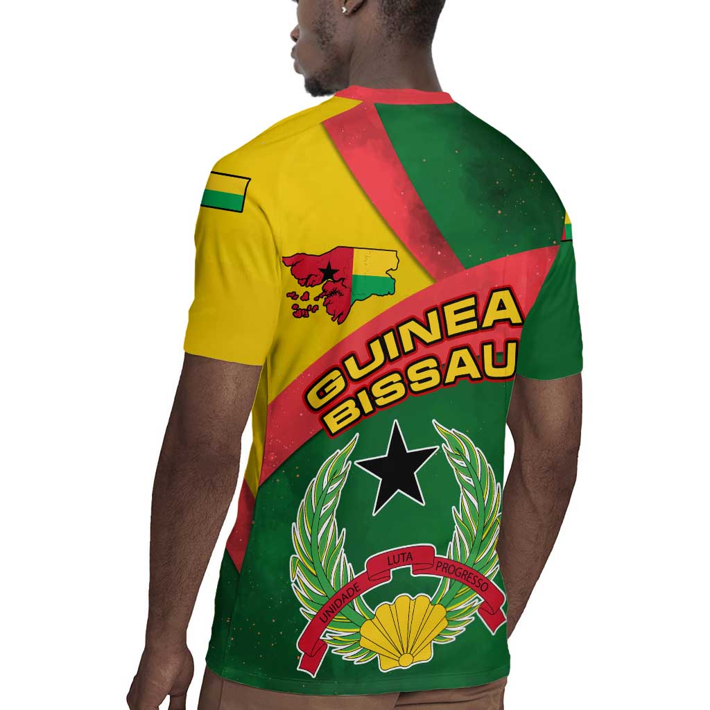 Guinea Bissau Rugby Jersey Green Yellow Red Swirl - African Pride