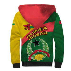 Guinea Bissau Sherpa Hoodie Green Yellow Red Swirl - African Pride