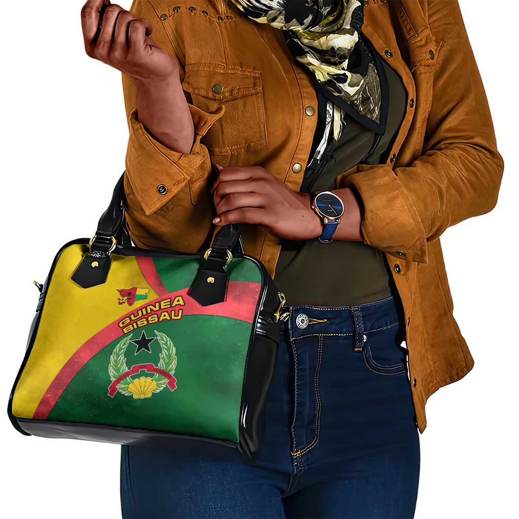 Guinea Bissau Shoulder Handbag Green Yellow Red Swirl - African Pride