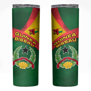 Guinea Bissau Skinny Tumbler Green Yellow Red Swirl - African Pride