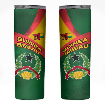 Guinea Bissau Skinny Tumbler Green Yellow Red Swirl - African Pride
