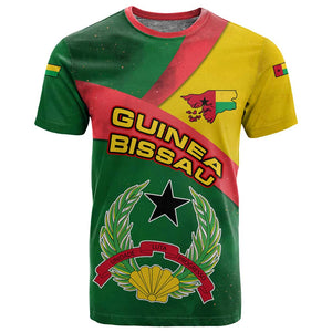 Guinea Bissau T shirt Green Yellow Red Swirl - African Pride