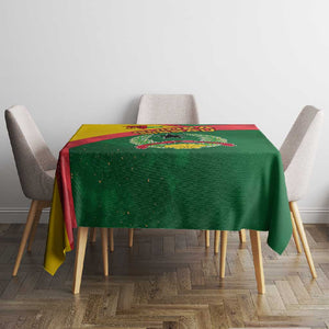 Guinea Bissau Tablecloth Green Yellow Red Swirl - African Pride