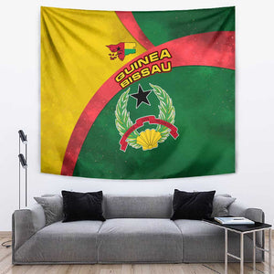 Guinea Bissau Tapestry Green Yellow Red Swirl - African Pride