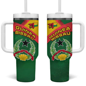 Guinea Bissau Tumbler With Handle Green Yellow Red Swirl - African Pride