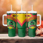 Guinea Bissau Tumbler With Handle Green Yellow Red Swirl - African Pride