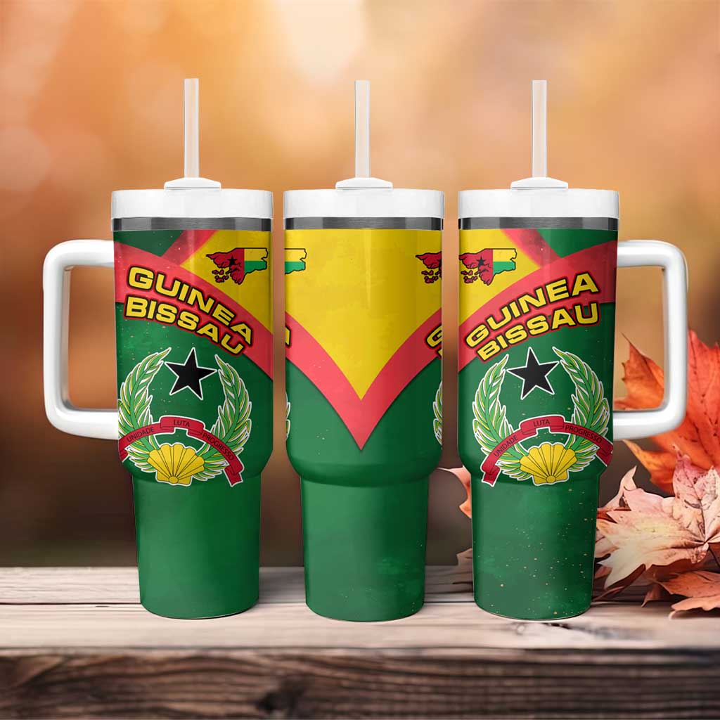Guinea Bissau Tumbler With Handle Green Yellow Red Swirl - African Pride