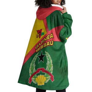 Guinea Bissau Wearable Blanket Hoodie Green Yellow Red Swirl - African Pride
