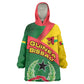 Guinea Bissau Wearable Blanket Hoodie Green Yellow Red Swirl - African Pride