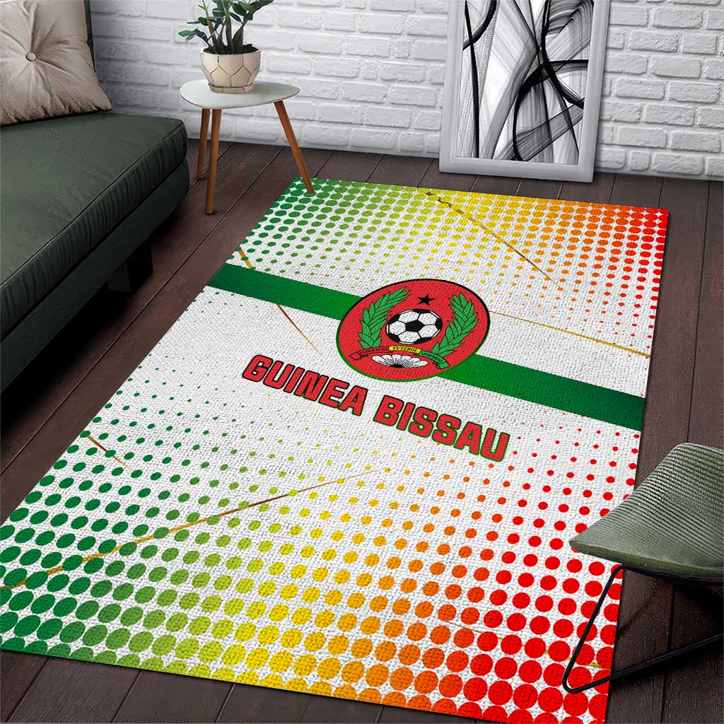 Guinea Bissau Area Rug White Green Red Gradient - African Pride