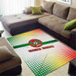 Guinea Bissau Area Rug White Green Red Gradient - African Pride