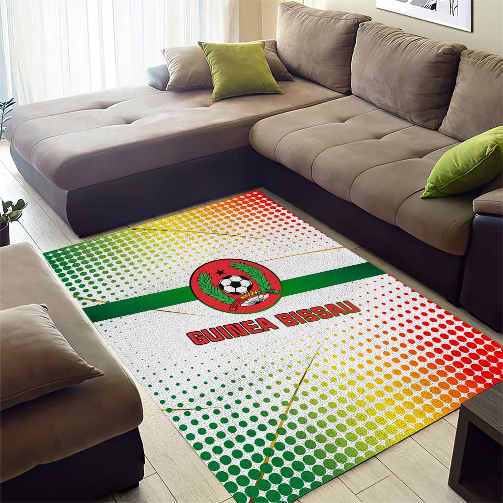 Guinea Bissau Area Rug White Green Red Gradient - African Pride