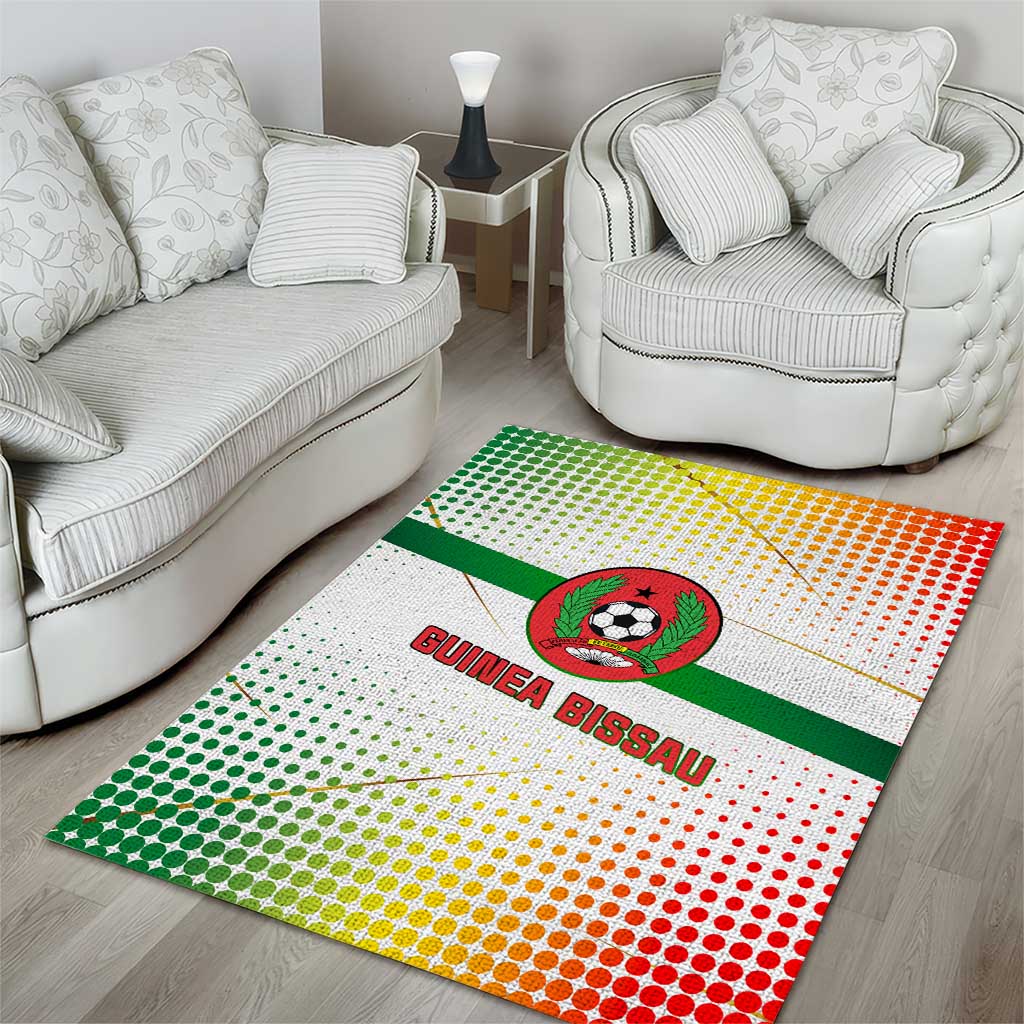Guinea Bissau Area Rug White Green Red Gradient - African Pride