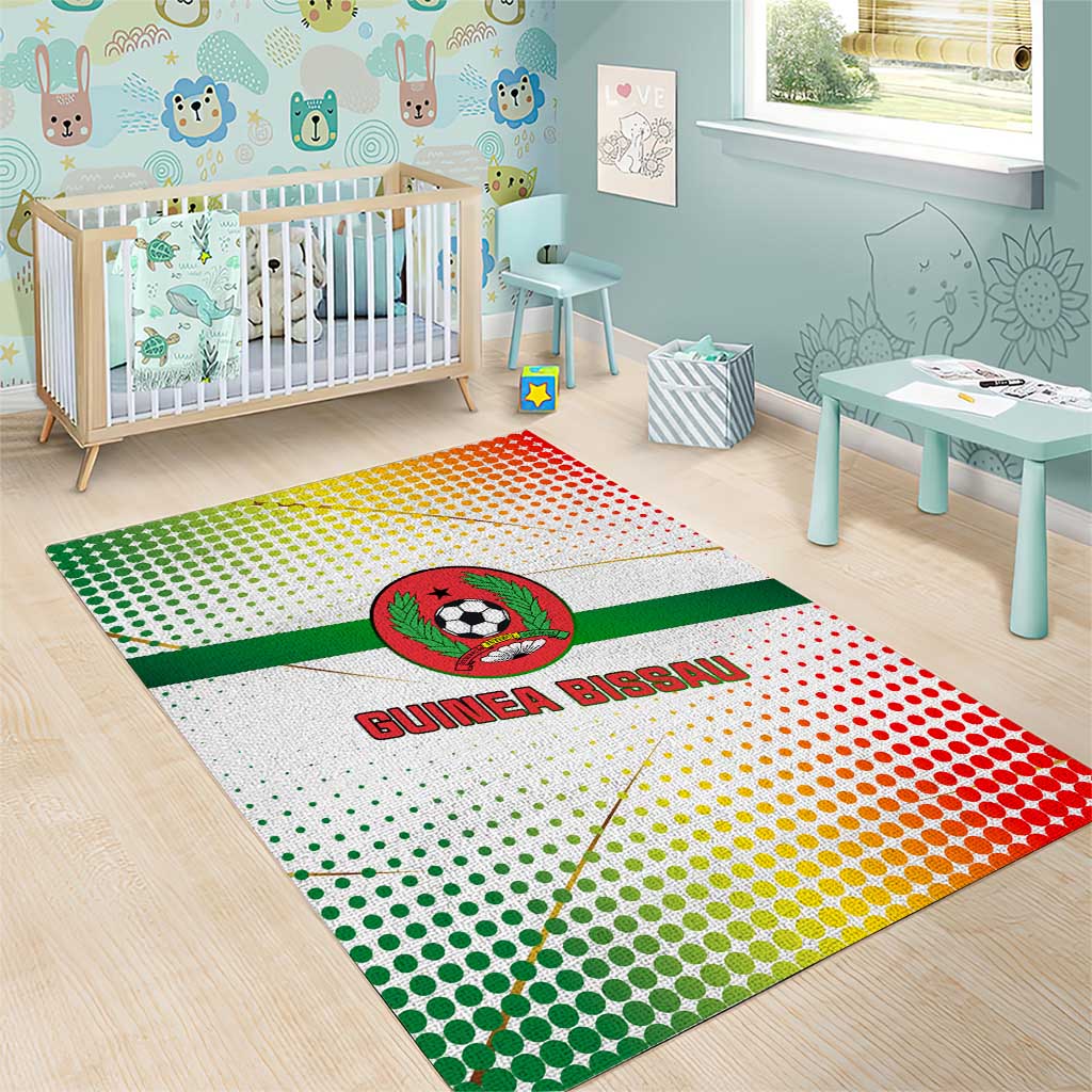 Guinea Bissau Area Rug White Green Red Gradient - African Pride
