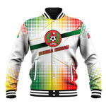 Guinea Bissau Baseball Jacket White Green Red Gradient - African Pride