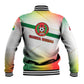 Guinea Bissau Baseball Jacket White Green Red Gradient - African Pride