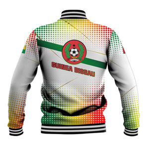 Guinea Bissau Baseball Jacket White Green Red Gradient - African Pride