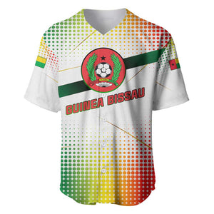 Guinea Bissau Baseball Jersey White Green Red Gradient - African Pride