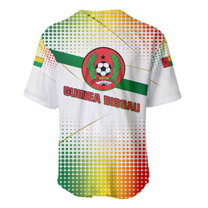 Guinea Bissau Baseball Jersey White Green Red Gradient - African Pride