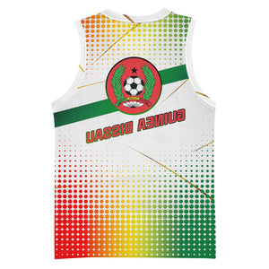 Guinea Bissau Basketball Jersey White Green Red Gradient - African Pride