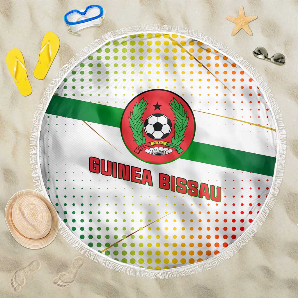 Guinea Bissau Beach Blanket White Green Red Gradient - African Pride