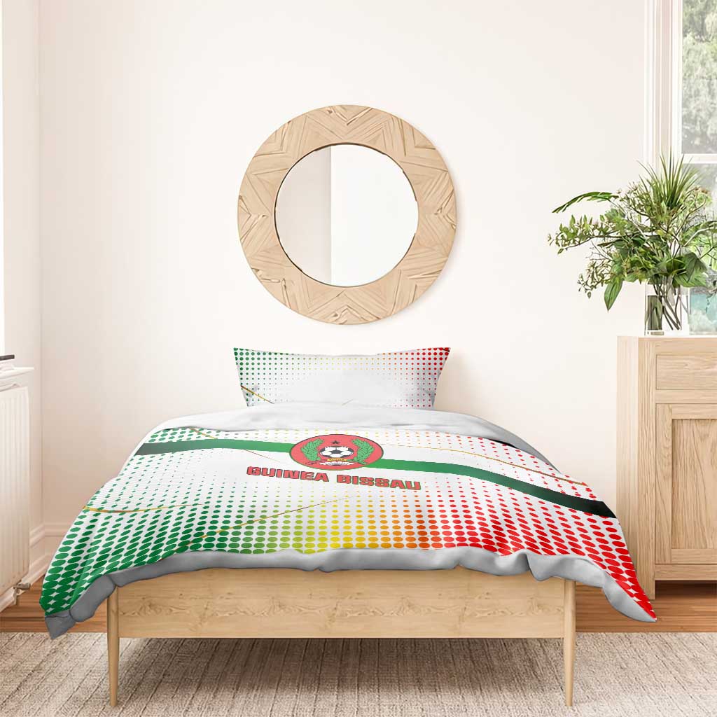 Guinea Bissau Bedding Set White Green Red Gradient - African Pride