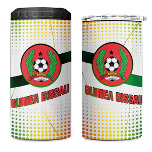 Guinea Bissau 4 in 1 Can Cooler Tumbler White Green Red Gradient - African Pride