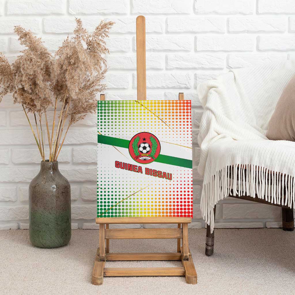 Guinea Bissau Canvas Wall Art White Green Red Gradient - African Pride