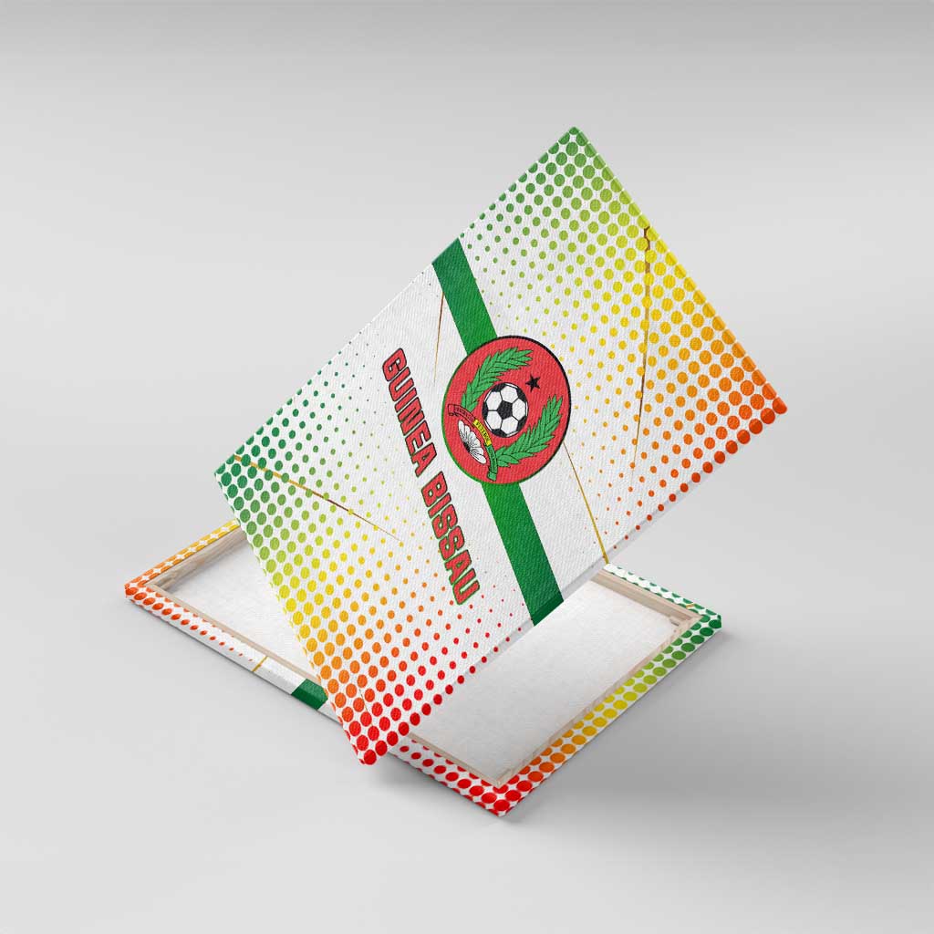Guinea Bissau Canvas Wall Art White Green Red Gradient - African Pride